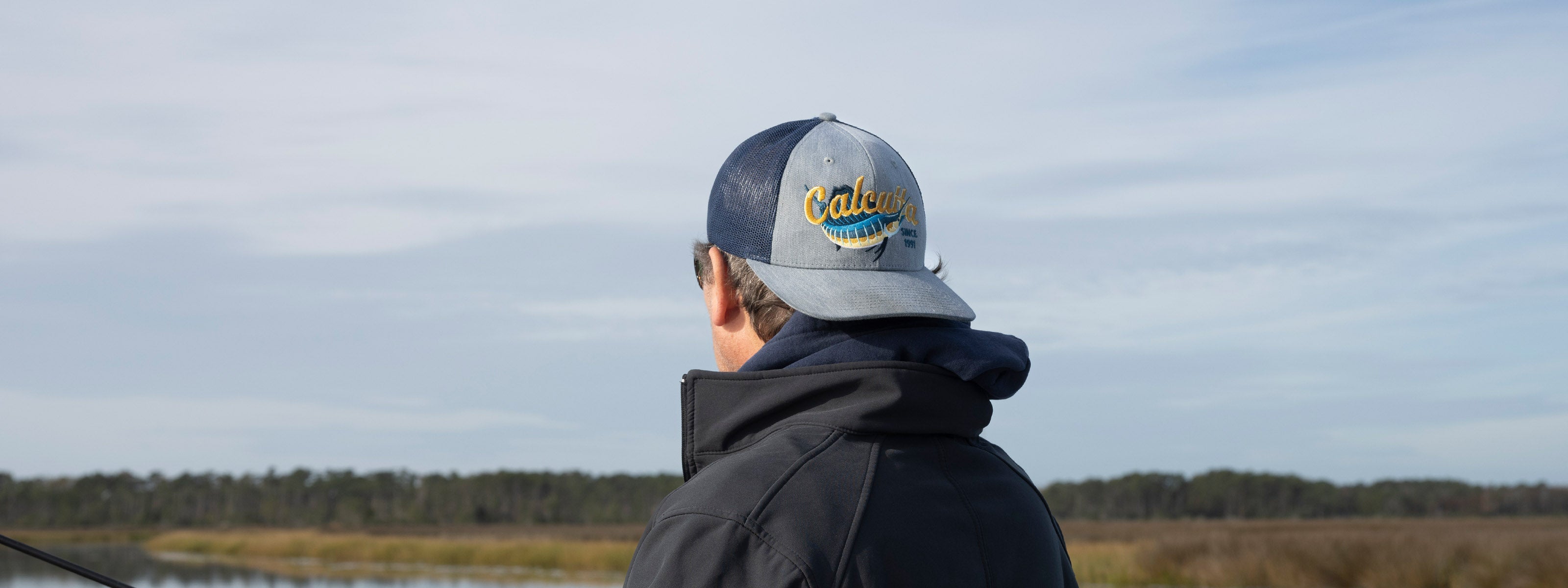 Fisherman wearing Calcutta sailfish hat