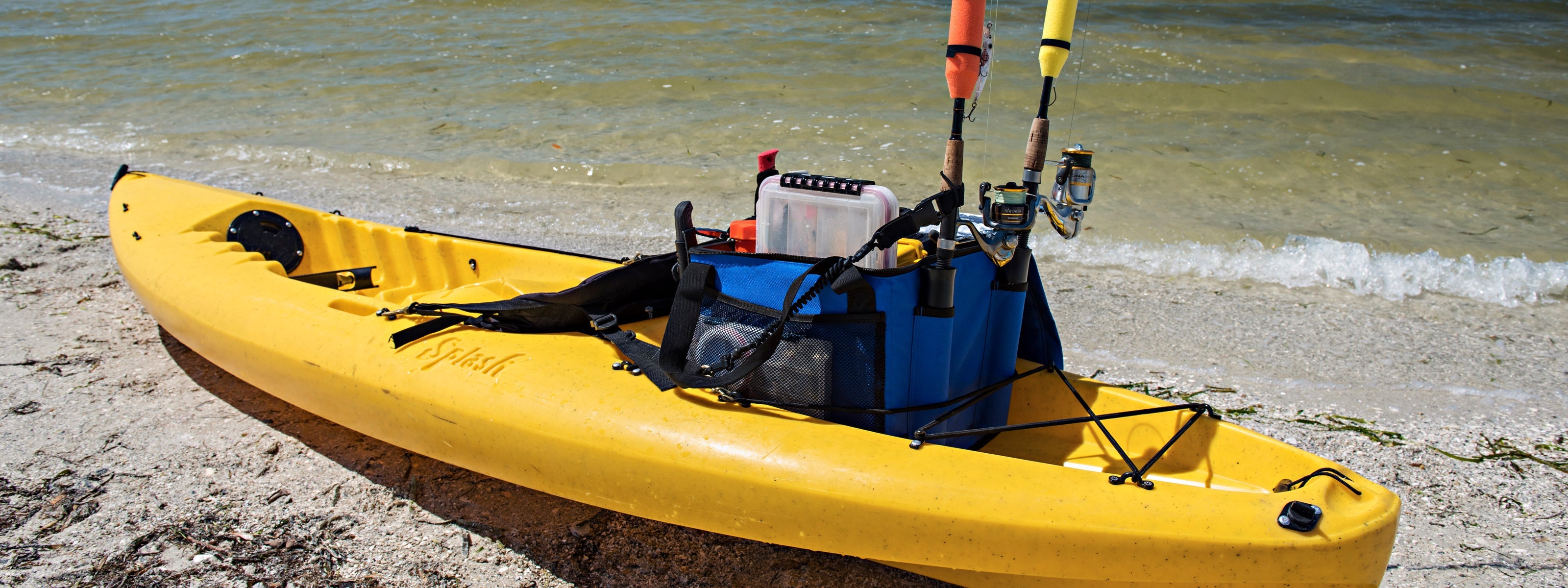 Kayak outfitted with Propel Paddle Gear