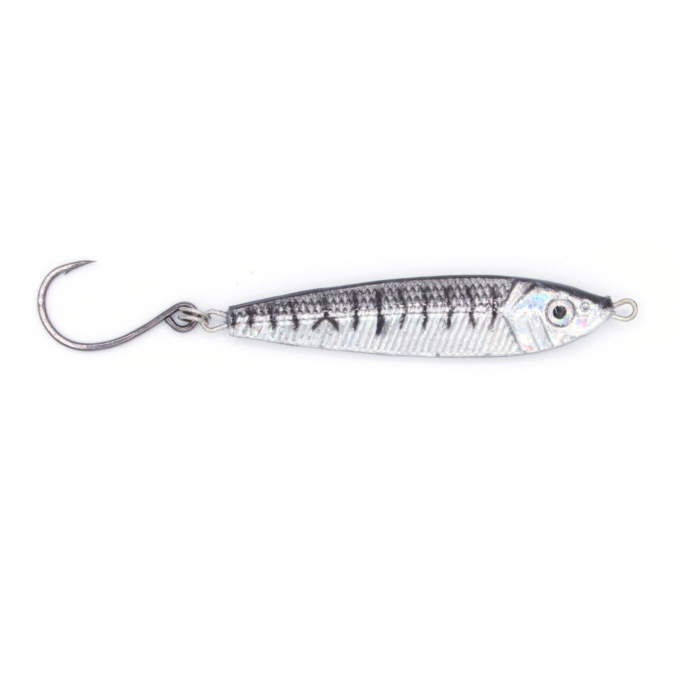 Got-cha single hook jigfish black silver tiger