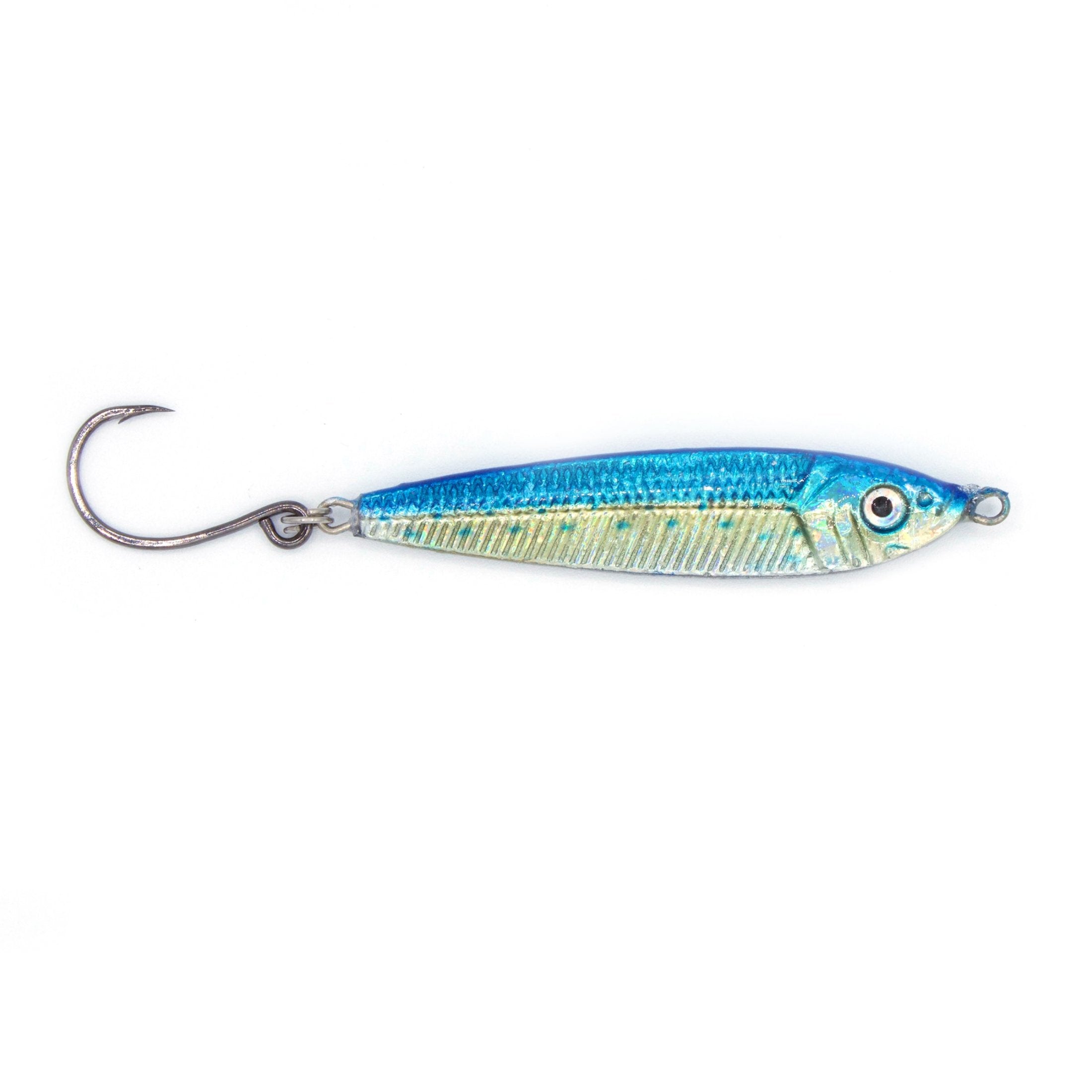 Got-cha single hook jigfish blue yellow silver