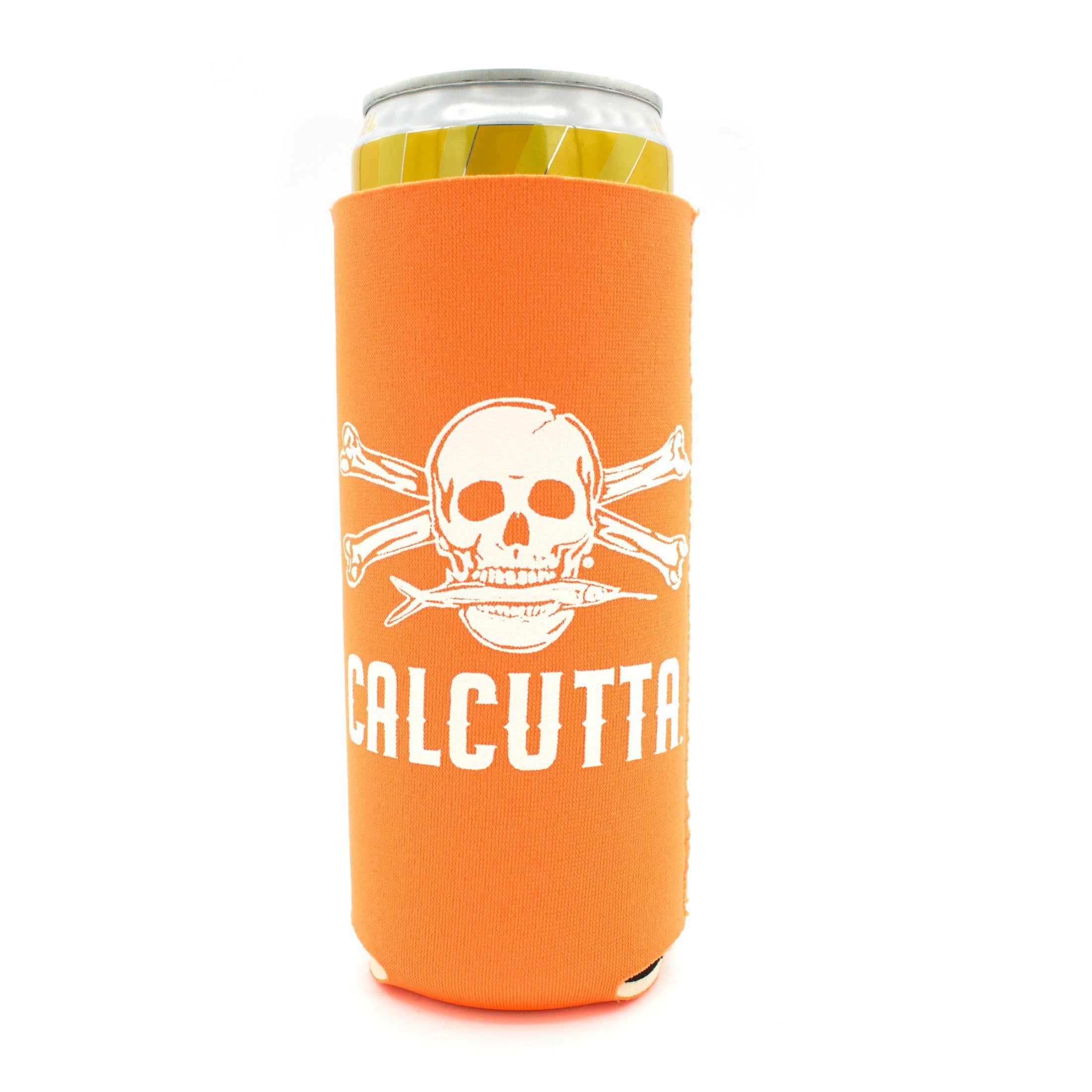 Calcutta slim can koozie orange