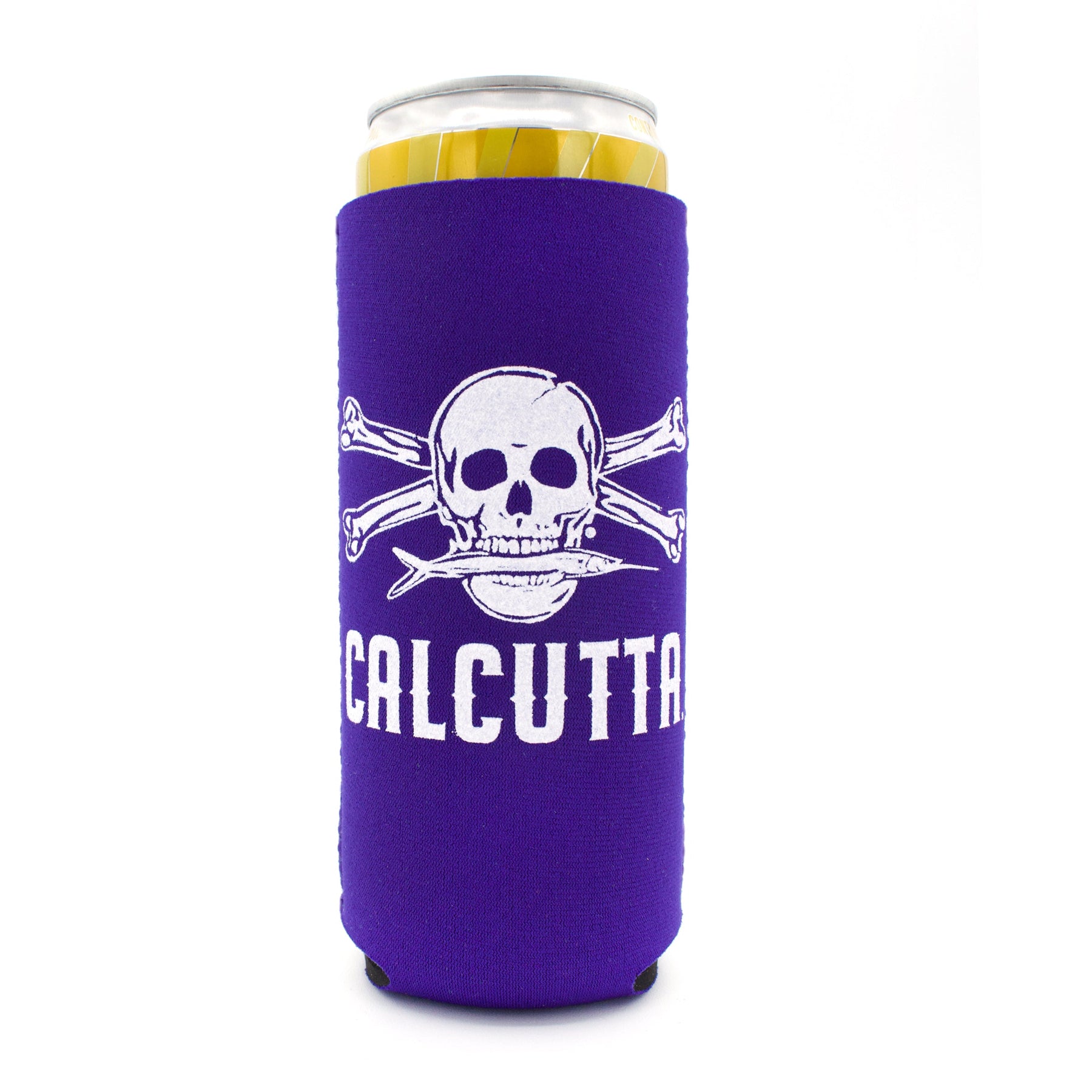 Purple Calcutta slim can koozie