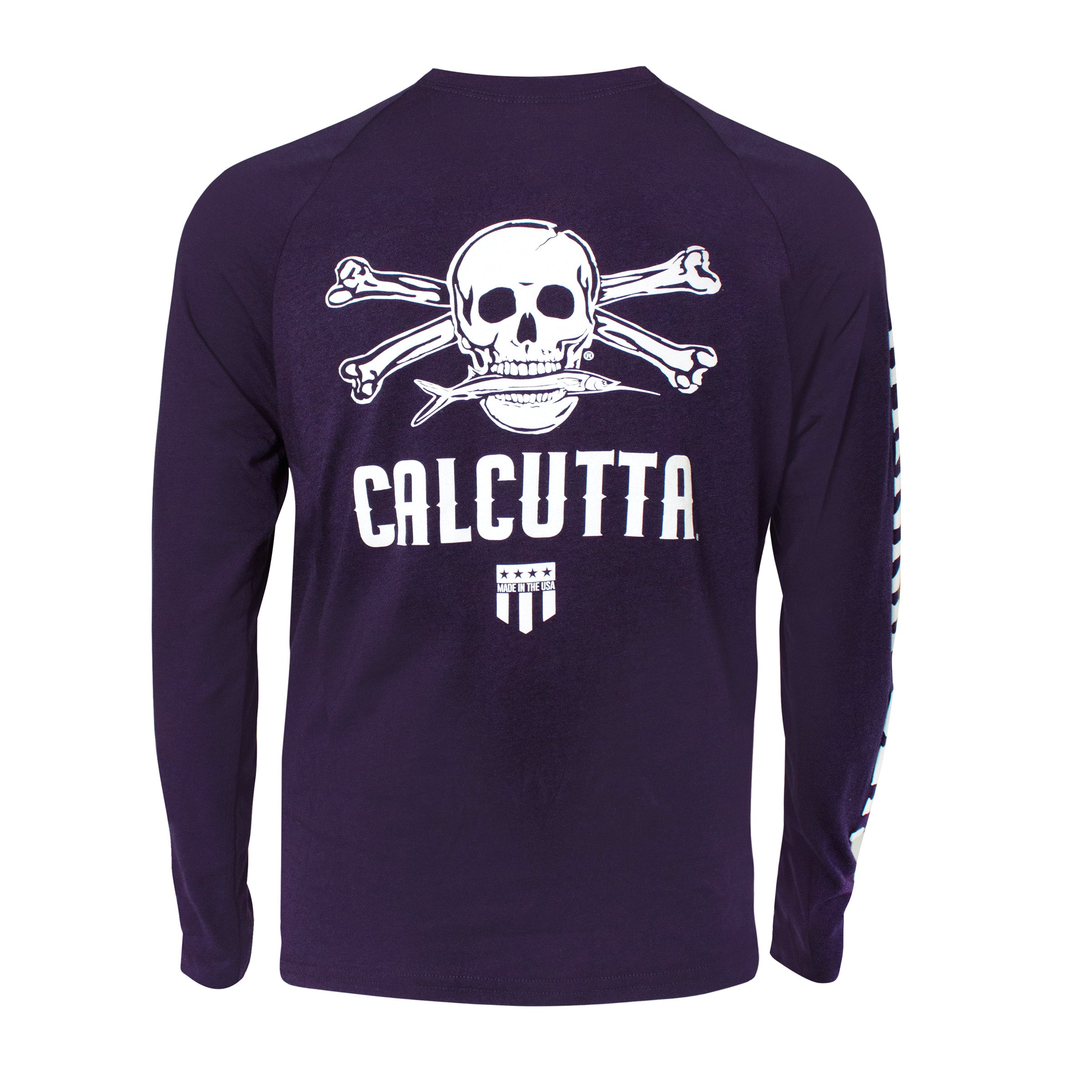 Calcutta Long Sleeve Made in USA Shirt Navy Back