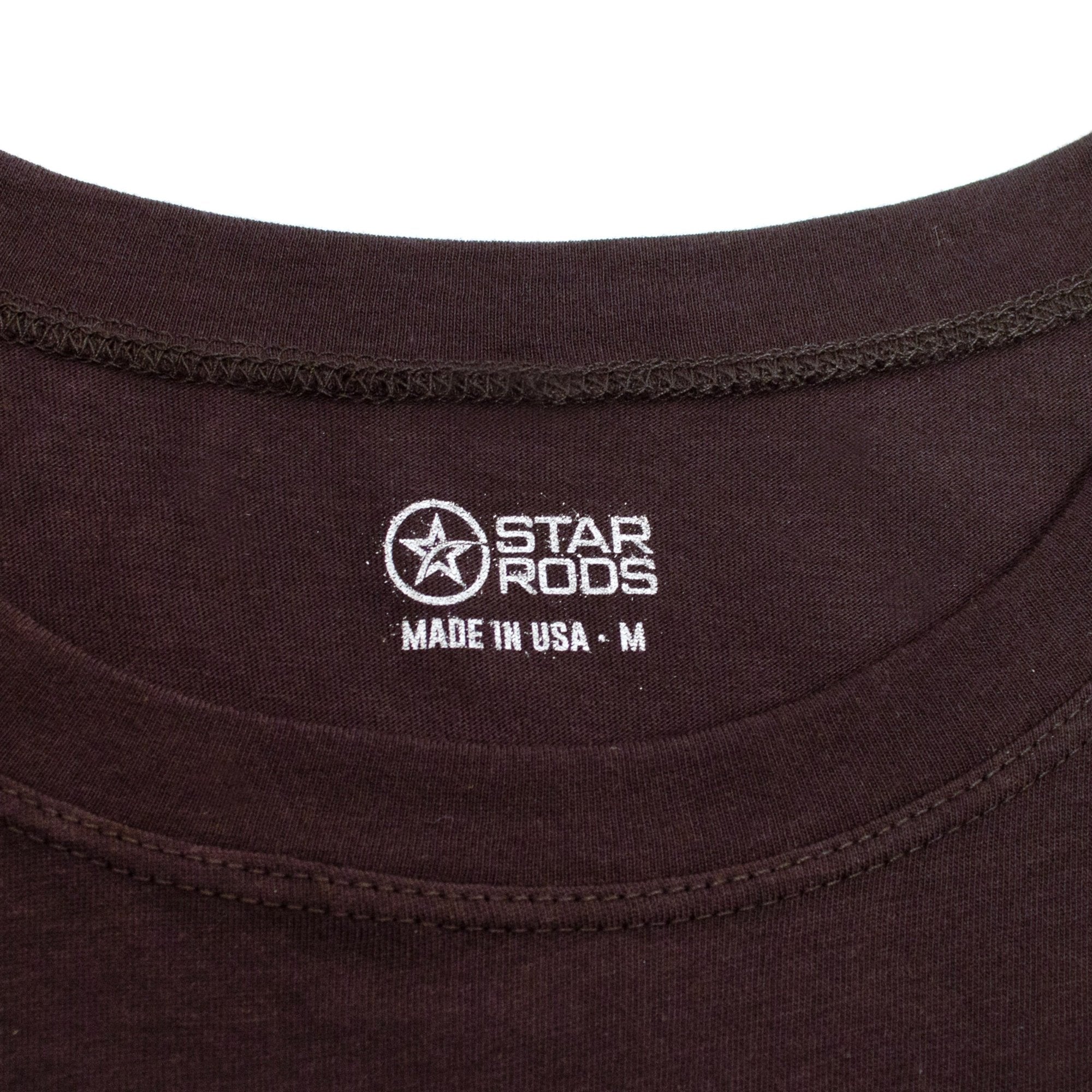 Star Rods Shirt label Made in USA