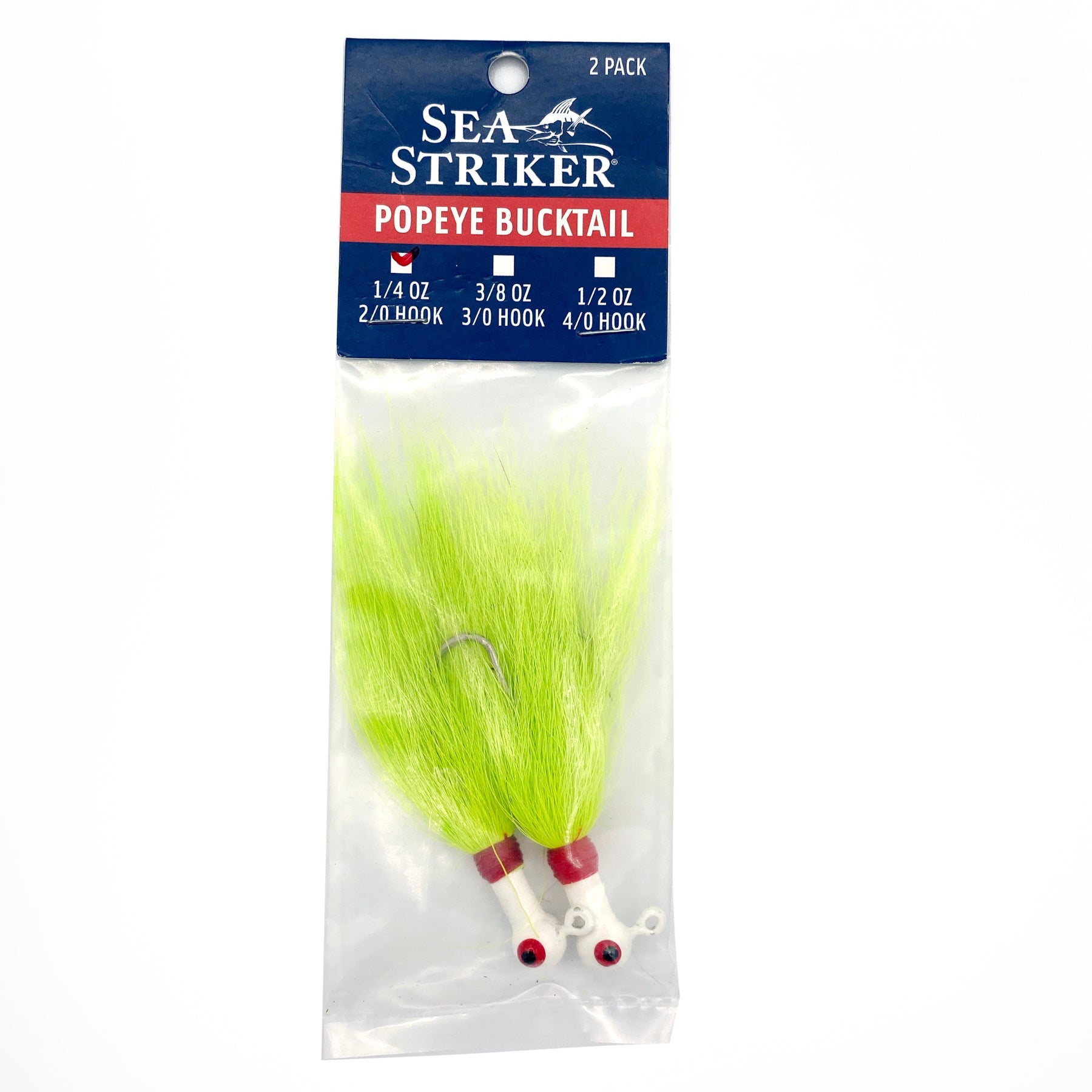 Sea Striker popeye bucktail jigs two pack