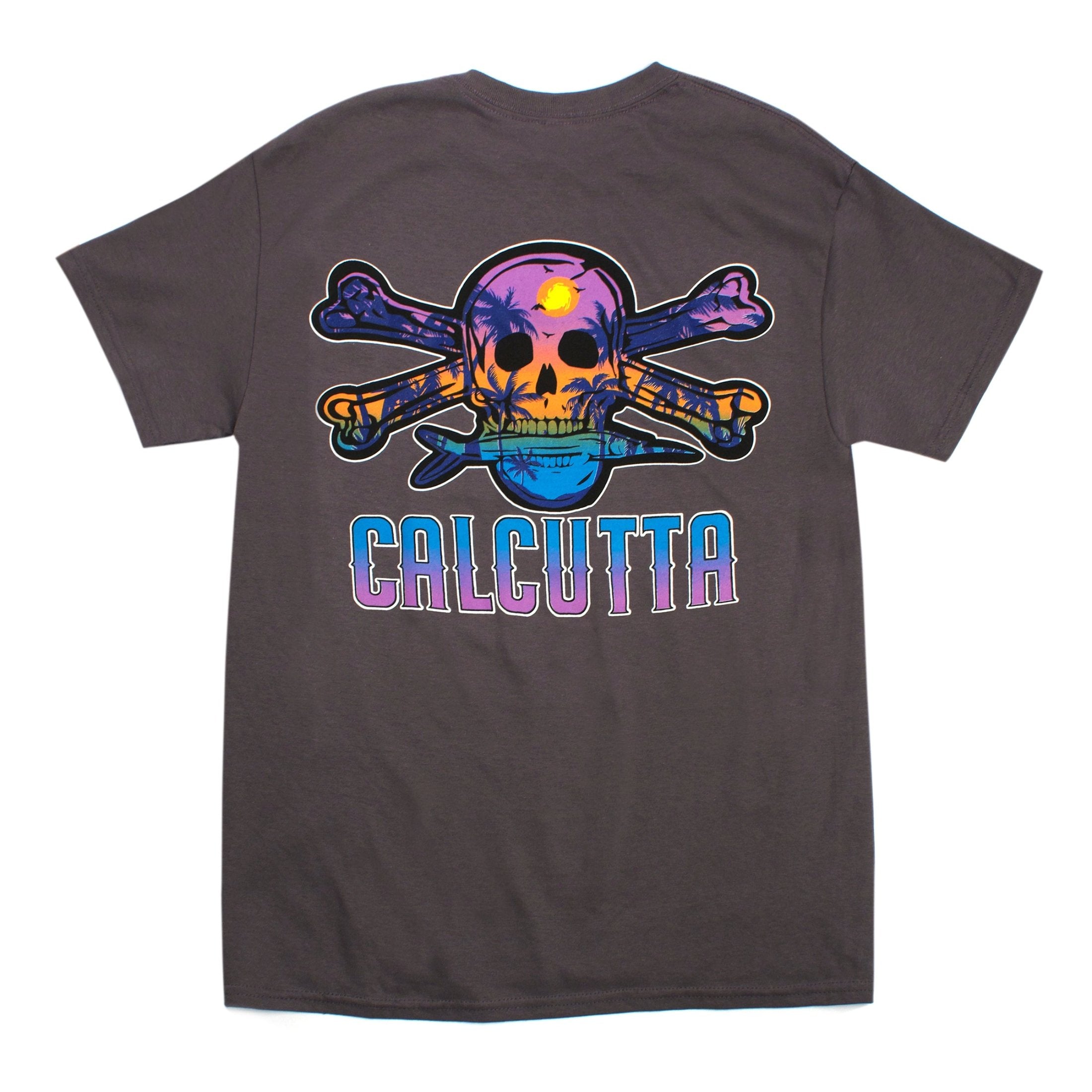 Calcutta t-shirt sunset skull