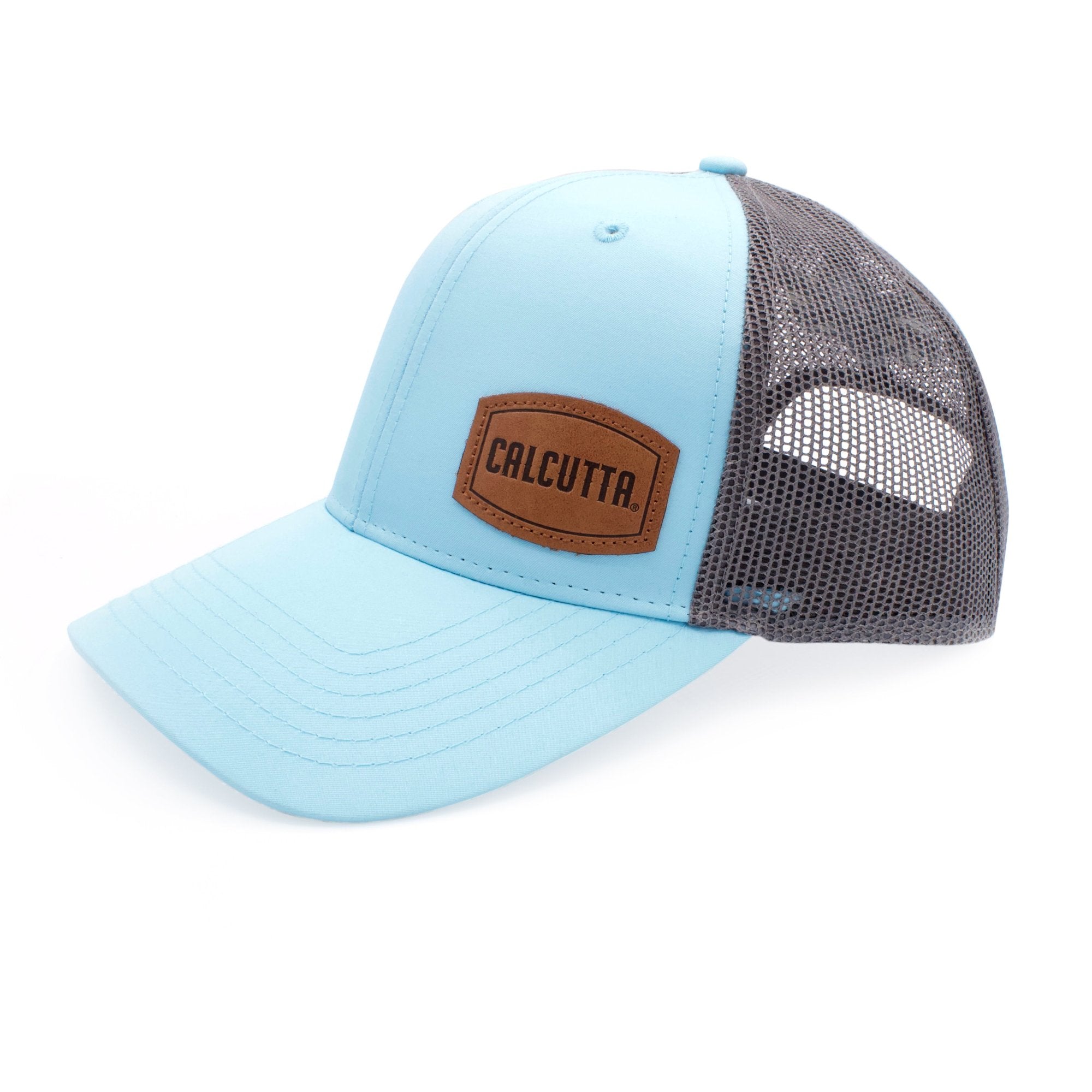 Calcutta hat in blue with leather patch