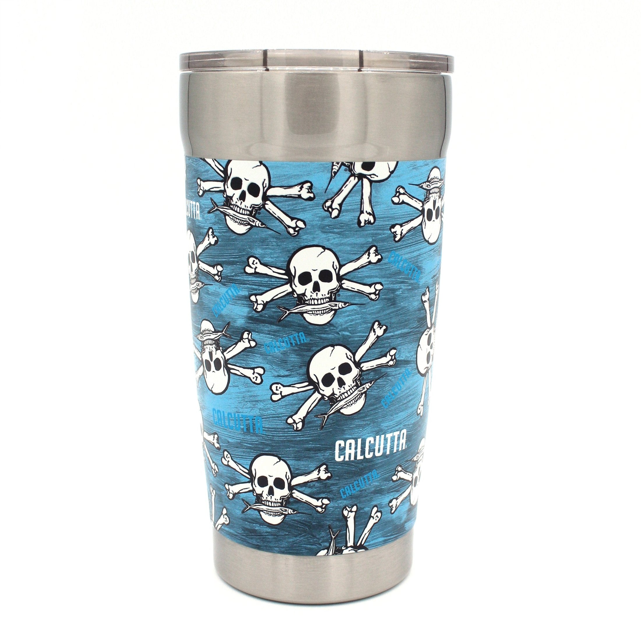 Calcutta tumbler with repeat skull pattern