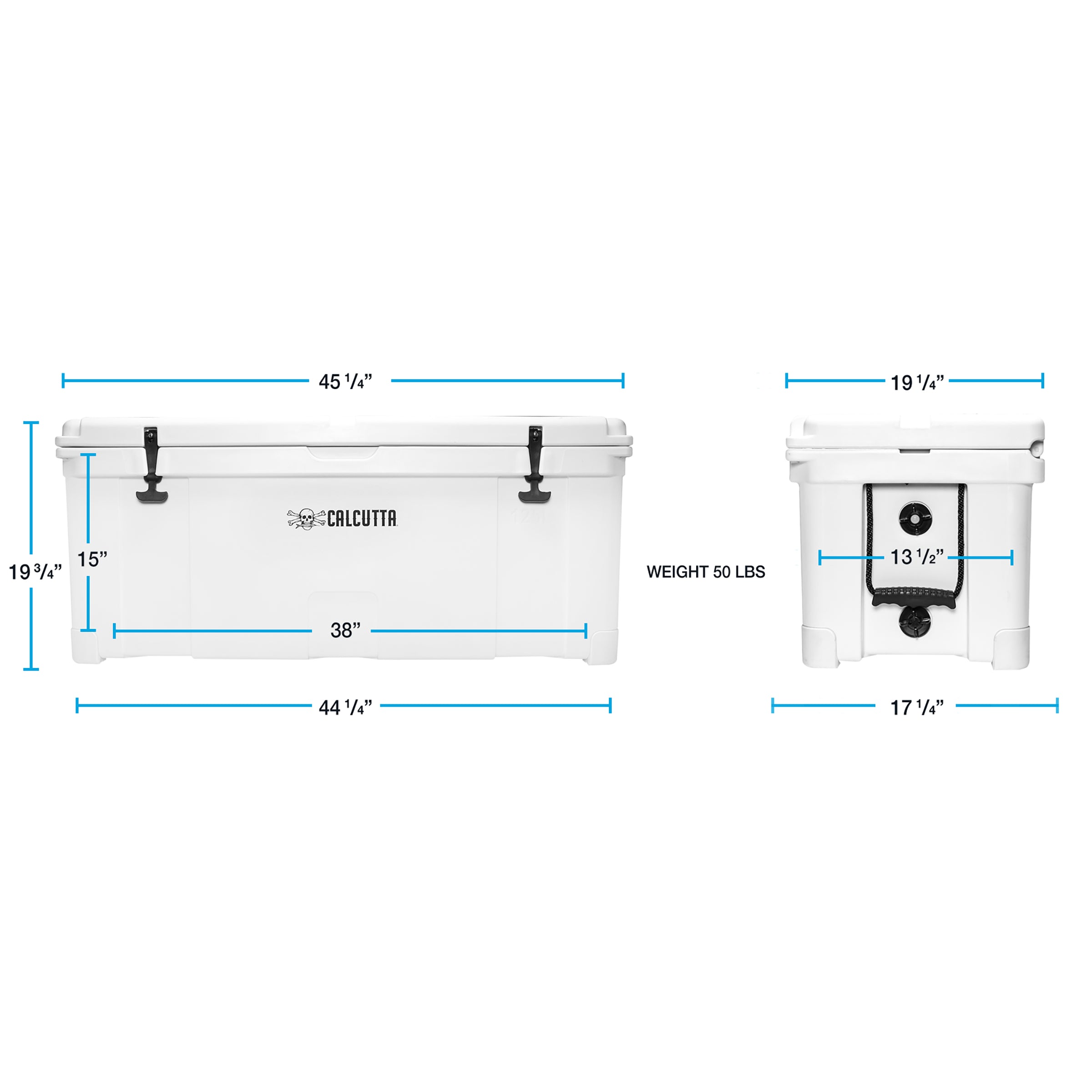 Hard Cooler | 125 Liter / 132 Quart White Cooler | Calcutta Outdoors®