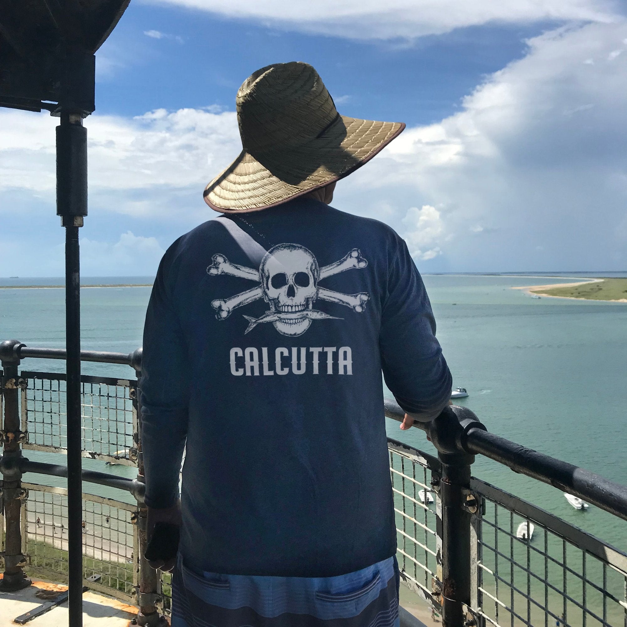 Calcutta straw hat with a view